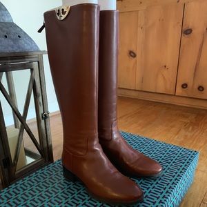 Tory Burch Penny Brown Sidney Riding Boot